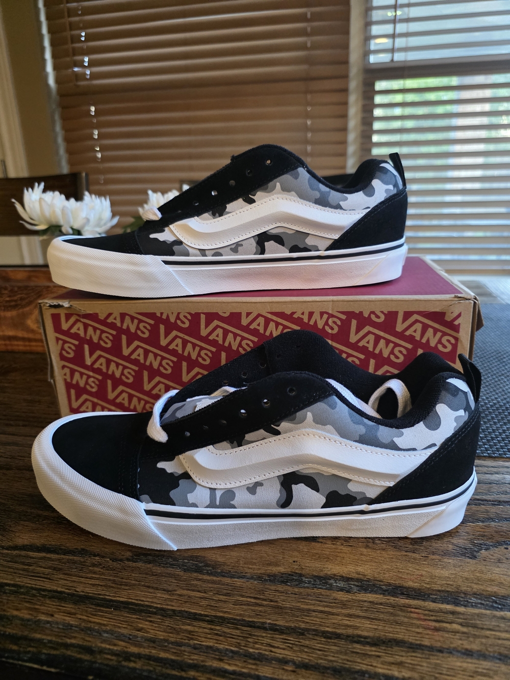 Vans Black, White & Gray Camo Old Skool Sneakers